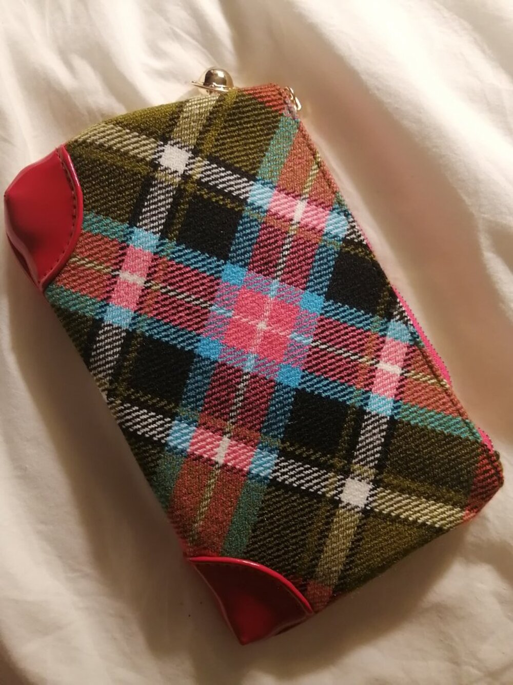 Vivienne Westwood Zippered Tartan Clutch/Pouch, NWOT - Picture 2 of 11